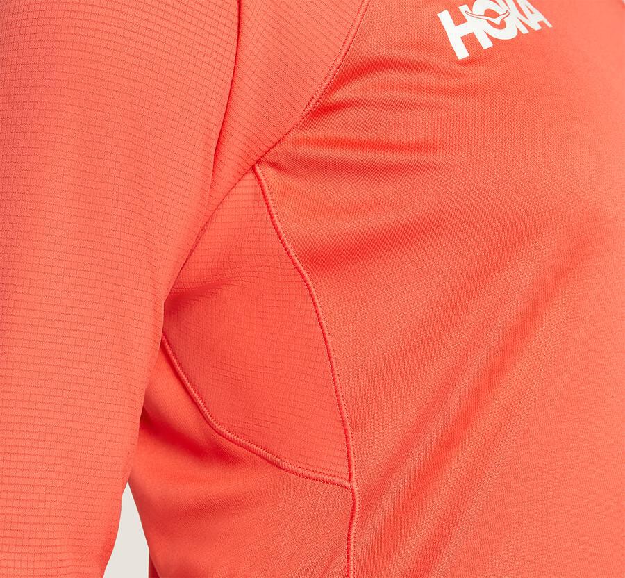 Haut Hoka One One Performance 3/4 Sleeve Femme - Orange - BUS-735184